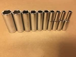 Craftsman 1/4" Drive 10 Piece 6 Pt Point Sae Deep Chrome Socket Set Standard Std. Fixed Price $23.00.