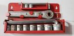 Vintage 19-PIECE Montgomery Ward Powr-kraft Socket Wrench Set #84-4820 With Case. Fixed Price $10.00.