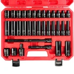 Eaceliy 33PC 1/2" Impact Socket Set 8-22MM Metric Cr-v Deep & Shallow Extension. Fixed Price $62.97.