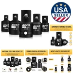 Versatile 5-PIECE Socket Adapter Set With Black Manganese Finish For Mechanics. Fixed Price $22.79.
