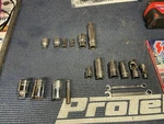 Snap-on, Mac, Matco Socket Lot-metric & Standard. 1/4 -1/2 Drive. 6 12 Point. Fixed Price $80.00.