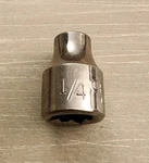 Craftsman 1/4" 6 Point 3/8" Drive Socket Inverted G2 42999 Made Usa. Fixed Price $11.00.
