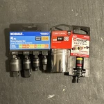 Kobalt 4PC Drive Adaptr Set, Malco C-rhex & Craftsman 1-1/8 Socket New( 246). Fixed Price $18.00.