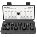 8PIECE Impact Xzn Triple Square Spline Bit Socket Set 1/2 Inch Drive M5-M18 Crmo. Fixed Price $42.58.
