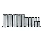 Stanley Proto J52107 Piece 12 Point 3/8" Drive Deep Socket Set. Fixed Price $86.56.