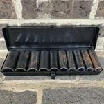 Campbell Hausfeld 11 Piece 1/2IN Drive Deep Impact Socket Set-sae Sizes. Fixed Price $25.00.