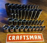 Craftsman 1/4" Dr 38 Pc 6 Pt Sae/ Metric Deep Std Socket Set New. Fixed Price $44.98.