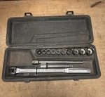 Craftsman Usa 1/2 Drive Sae 12 Point Socket Set 7/16 Breaker Bar. Fixed Price $59.00.