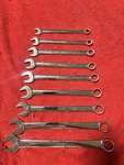 Snap-on OEX709B Sae Piece 12 Point Combination Wrench Set 3/8"-7/8". Fixed Price $225.00.