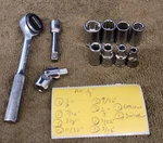 11 Kal 1/4" Drive Socket Ratchet Extension Swivel Joint Adapter Tool Set Usa. Fixed Price $33.58.