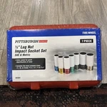 New Sealed Pittsburgh 1/2" Lug Nut Impact Socket Set Sae Metric Tire/wheel 7 Pcs. Fixed Price $70.00.