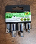 Pittsburgh 4 Pc High Visibility Socket Adapter Set Automotive Tools (62851). Fixed Price $5.00.