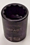 Armstrong 1/2 Drive 1-1/4" 12PT. Impact Socket 20-840 Usa. Fixed Price $6.00.