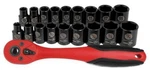 Performance Tool 19 Piece 3/8IN. Drive Socket Set Black W38337. Fixed Price $43.19.