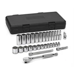 Gearwrench 30 Piece 3/8 Inch Drive 12 Point Standard & Deep Sae Mechanics Tool. Fixed Price $147.82.