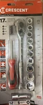 Crescent CSWS11C 17 Pc. Sae Socket Wrench Set. Fixed Price $33.88.