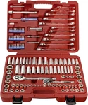 Epauto Mechanics Tool Set Drive Socket Wrench 122 Pieces, Red, Silver, Blue. Fixed Price $133.99.