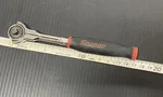 Snap-on TH737 1/4" Drive Round Swivel Head Red Soft Grip Handle Ratchet Used. Fixed Price $140.00.