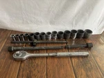 Assorted 3/4" Drive Set Sockets Proto Williams Snap-on Armstrong Bonnie Otc Usa. Fixed Price $195.00.