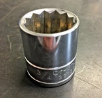 Benchtop, 3/4" Socket, 3/8" Drive, Cr-v 2213924, 12 Pont, Taiwan. Fixed Price $5.99.