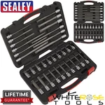 Sealey Trx-star Socket Bit Set 32PC 3/8" Drive T20-T70 Torx Premier Long Reach. Fixed Price $106.35.