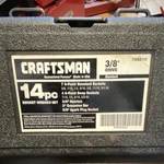 Craftsman 14PC 3/8" Ratcheting Wrench Set 6-POINT Deep Sockets 34810. Fixed Price $32.00.