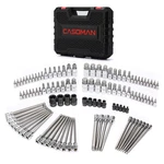Casoman 107 Pieces Bit Socket Set, 1/4", 3/8" And 1/2" Drive, One Size. Fixed Price $113.55.