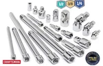 Craftsman 20 Pc Drive Tool Accessory Set Extensions Universal Joints Adapters. Fixed Price $62.62.