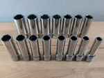 Napa Carlyle 15 Piece 1/2" Deep Chrome Socket Set Metric 10MM To 24MM. Fixed Price $49.99.