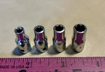 4PC Snap On Tools 1/4 Drive Sockets E5-E8. Fixed Price $40.00.