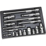 Klutch Ratchet Accessory Set, 17-PC., 1/4IN., 3/8IN. And 1/2IN. Drive, Chrome. Fixed Price $59.99.