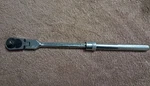 Stanley 3/8" Drive Ratchet Model 7-85-782 With Flex Head Extendable. Fixed Price $40.00.