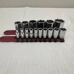 Kobalt 1/2-IN Drive Sae Shallow Socket Set 5/32-7/8 16PC Rail Holder Tool. Fixed Price $24.99.