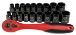 Performance Tool 19 Piece 3/8IN. Drive Socket Set Black W38337. Fixed Price $59.99.