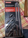 Nos Sears Craftsman 10PC 1/4 3/8 1/2" Drive Extensions Adapters Joints 42351 Usa. Fixed Price $100.00.