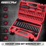 64PC 1/4" Drive Impact Socket Wrench Bits Set Metric Sae Deep Shallow Ratchet S2. Fixed Price $29.99.