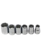 6 Pcs Westward Sae 12 Point 1/2 Drive, Socket Set, Cr-v Steel, Hand Tools. Fixed Price $27.00.