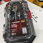 Husky 1/4 Drive 24- Socket And Ratchet Piece Mechanics Tool Set. Fixed Price $23.26.