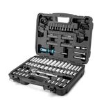 Duratech 121PC Mechanics Tool Set Sae Metric Socket Ratchet Kit W/ Case. Fixed Price $123.99.
