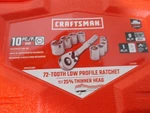 Craftsman Low Profile Ratchet 3/8" Drive & 9PC Socket Set Sae New In Case. Fixed Price $19.95.