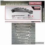 Rare Sears Craftsman Industrial Black Oxide Open Wrench Set 7PC Sae 35082 Nos. Fixed Price $349.00.