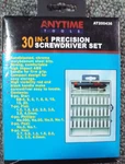 30 In 1 Precision Screwdriver Set Micro Bits & Storage Case Anytime Tools. Fixed Price $11.90.