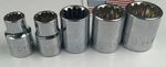 Kobalt 5PC Drive Spline Sockets, 5/16, 3/8, 1/2, 9/16, 5/8. Fixed Price $14.50.