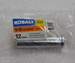 Kobalt 3/8-IN Drive 12MM 12-POINT Deep Socket New Sealed Metric Blue Stripe. Fixed Price $10.88.