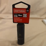 Craftsman 6 Point Deep Impact SOCKET,1/2-INCH Drive, 15MM (CMMT15904) Sae New. Fixed Price $15.00.