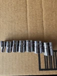 Snap-on 7 Piece Standard Length Socket Set Chrome-vanadium Steel Silver Sae. Fixed Price $40.00.