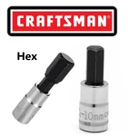New Craftsman Hex Bit Sockets, 1/4" Or 3/8" Drive, Choose Size, Sae Metric. Fixed Price $8.95.