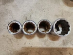 Sk Sockets Set 3/4" Drive 12 Point Sae 7/8"--1"--1-1/16"--1-3/8 Made Usa.. Fixed Price $50.00.