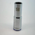 Kobalt 14MM 1/2 Drive 12 Point Deep Socket 337723. Fixed Price $12.33.