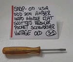Snap On Sd 204 Amber Hard Handle Flat Slotted Pocket Screwdriver Usa Vintage Old. Fixed Price $25.00.